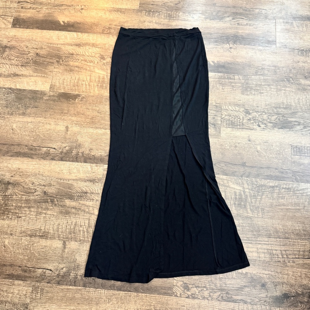 Hustler Hollywood Black Maxi Skirt Cut out on the side